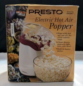 Presto Electric Hot Air Popcorn Popper,Butter Dish 04847 NOS New Sealed - Picture 1 of 7