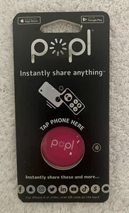 Popl Digital Business Card and Phone Accessory NFC Tag - Pink - Photo 1 sur 2