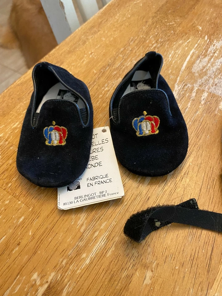 Zapatos mocasines de bebé Berlingot de gamuza negros Foto 1 de 4