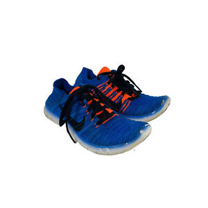 Nike Boys Blue Orange Free RN Flyknit 834362-401 Athletic Running Shoes Sz 3.5Y