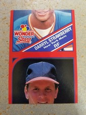 Darryl Strawberry Greg Swindell 1990 Wonder Bread Wonder Stars Miscut Oddball