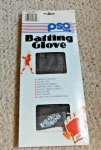 Guante de Bateo PSG Cuero Juvenil Medio Derecho Negro Pro 100 NUEVO/ANTIGUO STOCK VINTAGE - Imagen 1 de 4