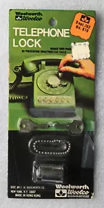 NOS ROTARY TELEPHONE LOCK with 2 Keys Woolworth Woolco Hong Kong Phone - Picture 1 of 7