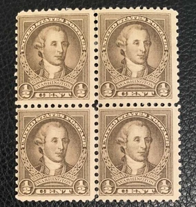 1932 US SCOTT #704 WASHINGTON BIRTH BICENTENNIAL BLOCK OF 4 MLH OG UNUSED VF - Picture 1 of 3