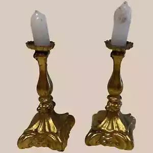 Antique miniature dollhouse ormolu candlesticks - Picture 1 of 1