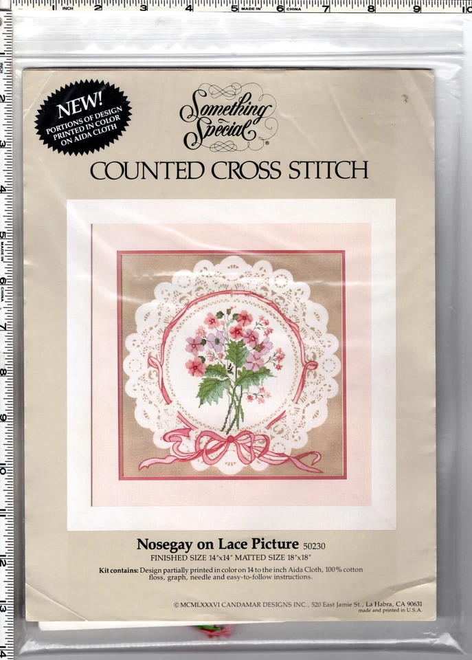 1988 Something Special Angel on Rocking Horse Counted Cross Stitch Kit