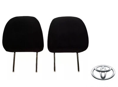 08-2013 TOYOTA HIGHLANDER FRONT SEATS HEADREST SET HEAD RESTS BLACK CLOTH - Imagem 1 de 4
