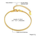 Stainless Steel Gold-plated Blade Chain Bracelet |snake Chain | Women's Bracelet