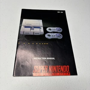 Super Nintendo SNES Console MANUAL ONLY Authentic Original - Picture 1 of 2
