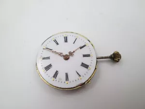 Máquina y esfera reloj de bolsillo. Cuerda remontoir. Dial porcelana. Suiza 1920 - Imagen 1 de 7