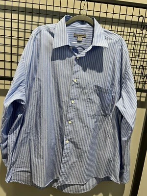Camisa a rayas de manga larga Johnson & Murphy para hombre talla XL 100 % algodón Foto 1 de 4