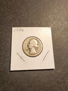 1936 Silver Washington Quarter !! - Picture 1 of 4