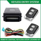 Universal Keyless Car Alarm System with 2 Remote Central Lock Key Fobs