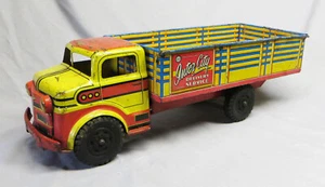 Vintage Marx Toys Red & Yellow Inter City Delivery Service Truck Lithograph GDC! - Picture 1 of 8