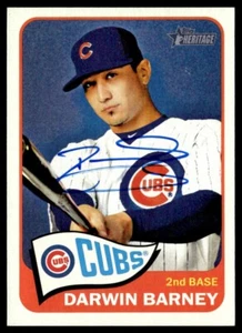 2014 Topps Heritage Darwin Barney Auto Chicago Cubs #364 Signed IP - Picture 1 of 2