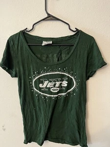 Camiseta Victoria's Secret Rosa NFL New York Jets Verde Bling Manga Corta M - Imagen 1 de 5