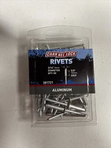 Rivets 3/16" x 5/8" Grip Aluminum. Channel Lock Brand Qty 50 - Picture 1 of 2