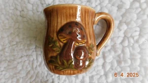 Vintage Ceramic Small Mushroom Coffee Mug Cup 3 inch. - Picture 1 of 3