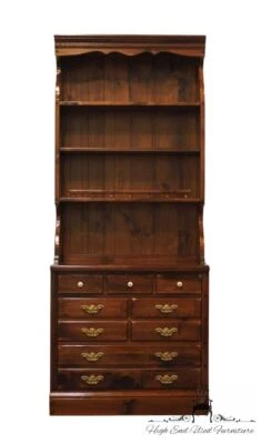 ETHAN ALLEN Antiguo Pino Taberna Antigua CRP Plano de Habitación Personalizado 32" Cofre con Bookca... Foto 1 de 4