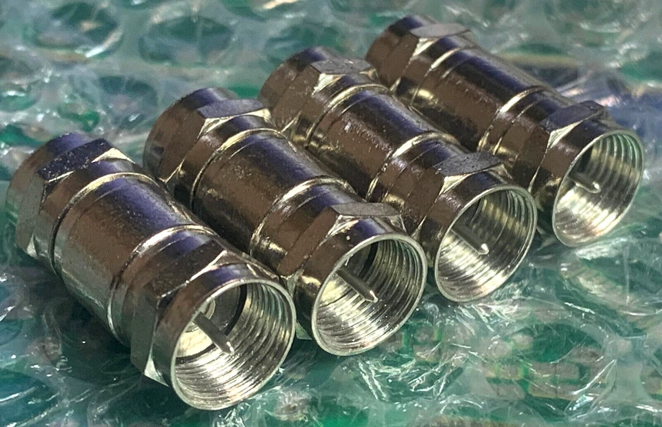 4x Adattatori Giunti Connettori Spina F Maschio/Maschio ( 4 pezzi ) - Immagine 1 di 1