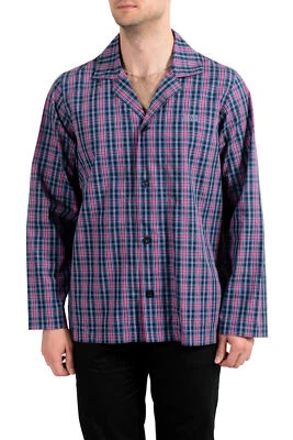 Camisa de pijama de algodón manga larga a cuadros Hugo Boss para hombre US M IT 50 Foto 1 de 4