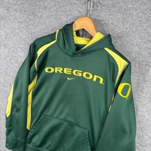 Nike Oregon Ducks Hoodie Youth Large Green Center Swoosh Therma Fit Pullover - Picture 1 of 10