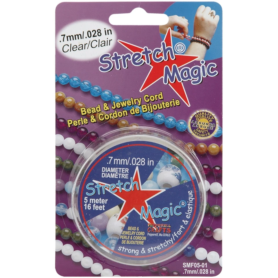 Pepperell 0.7mm Stretch Magic Bead and Jewelry Cord 5m Clear 247398