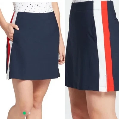 Pantalón corto de golf Lady Hagen a rayas laterales azul marino Foto 1 de 4