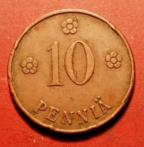 Finland* 10 pennniä * copper  * 1927 * good condition * 1+ - Picture 1 of 2