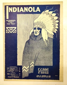 Antique 1918 Indianola Fox Trot Song Sheet Music - Picture 1 of 4