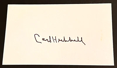 CARL HUBBELL AUTOGRAPHED INDEX CARD 90 DAY GUARANTEED PSA OR ANY OTHER AUTHENTIC - Image 1 of 3