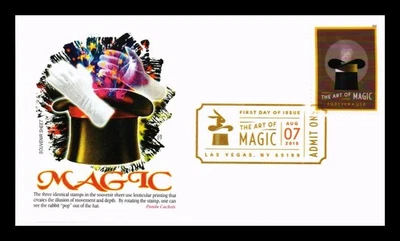 DR JIM STAMPS US COVER ART OF MAGIC ILLUSION OF MOVEMENT FDC PANDA CACHET - Image 1 of 2