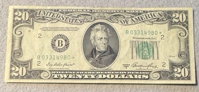 FR 2060-B* $20 1950 A Federal Reserve Note US - Star Note - Image 1 of 2