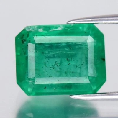💎 Esmeralda octágona de 3,24 quilates 9,8 x 7,5 mm - Piedra preciosa de Zambia Foto 1 de 4