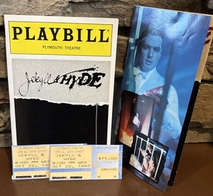 Playbill Jekyll and Hyde Broadway 1997 esbozos de boletos folleto teatro de Plymouth - Imagen 1 de 5
