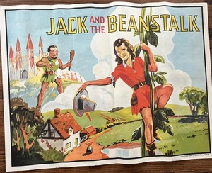 Vintage 1930s JACK AND THE BEANSTALK Vaudeville Show MOVIE Lithograph Poster - Picture 1 of 3