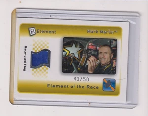 2008 PRESS PASS ELEMENT RACE-USED FLAG MARK MARTIN 43/50 - Picture 1 of 1