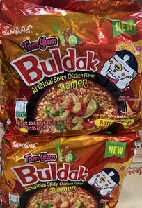 2 Bag Samyang Tom Yum Buldak Chicken Instant Ramen Authentic Thai Flavor 23.8oz - Picture 1 of 4