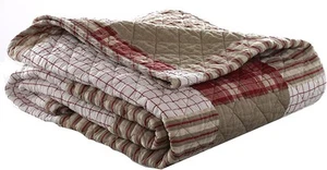 Eddie Bauer Coperta Lancio Reversibile Cotone 50" x 60", Isola di Camano Rosso - Foto 1 di 3