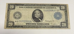 Fine 1914 $20 Large Federal Reserve Note (Fr# 977) CLEVELAND Note FRN bill - Picture 1 of 2