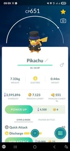Pikachu ( Blue Ribbon Monocle ) Pokemon Trade Go - Picture 1 of 2