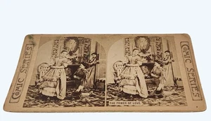 Antike Comic Serie Stereoview Die Macht der Liebe Viktorianische Ära Fotografie - Bild 1 von 3
