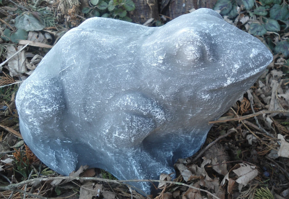 Molde de rana yeso hormigón sapo de jardín molde de plástico poli 9,5" L x 8" W x 5,5" H Foto 1 de 3