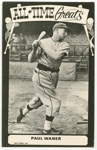 1973-80 TCMA All-Time Greats Postcard - Paul Waner Pittsburgh Pirates - Picture 1 of 2