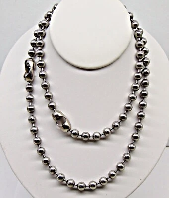 Collares y/o pulseras grandes de cadena de bolas de acero inoxidable de 8 mm ~ cuentas gruesas Foto 1 de 4