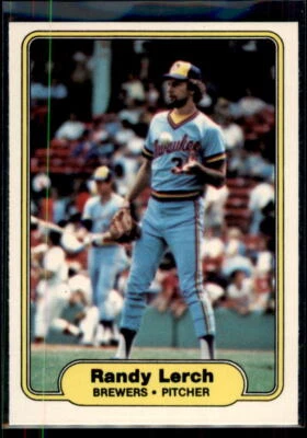 1982 Fleer Randy Lerch #147 Milwaukee Brewers - Image 1 of 2