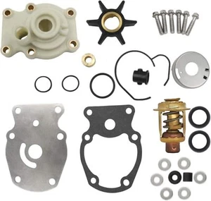 Evinrude Johnson Water Pump Impeller Repair Kit Fits 20 25 30 HP With Thermostat - Picture 1 of 7
