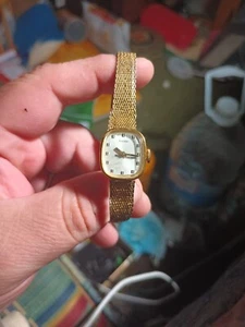 Vintage Timex Watch Women Silver Tone 19mm Mesh Band Manual Wind Non Working - Picture 1 of 3