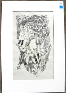 Max Beckmann 1884-1950 scarce lithograph "Eislauf" major German Expressionist  - Picture 1 of 15