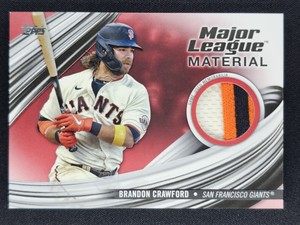 Brandon Crawford 2023 Topps Major League Material Red GU PATCH /25 GIANTS